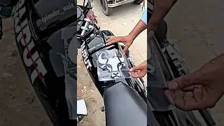 🚀 Hero Splendor Bike Tanki Bull Sticker 🔥 #shorts #splendor #splendormodified #bull #sticker