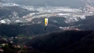 Monte Figogna GE paragliding in volo Renato Lucchetti 31 GEN 2016
