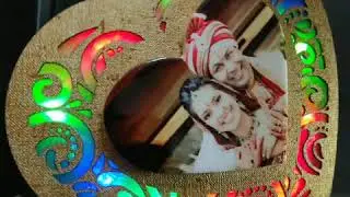 GONDGET Personalized Heart Shape Photo Tile Frame | Best Couple Gifts