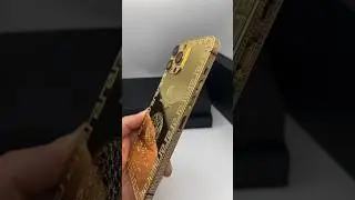 iPhone 15 pro 24kt gold smartphone unboxing #shorts
