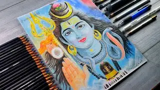Lord Shiva, Mahadev Drawing| Mahashivratri| Colour Pencil Drawings|Timelapse video| Artdraw
