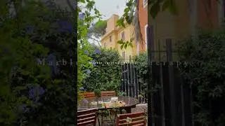 Marble carving therapy &mdash; hand-carving in a Roman garden (near the Vatican)