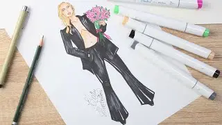 Miley Cyrus Flowers Illustration | Elaine Illustration