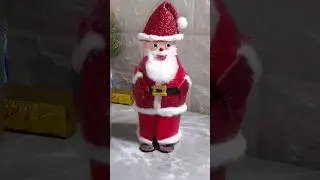 🔴☃️diy santa claus with led bulb💡❄️🎄☃️🎄 #diy #craft #decor #christmas #santa #yt #shorts #short