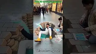 This 3D street art pranked EVERYONE#streetart #opticalillusion #artprank #public #mindblown#funny