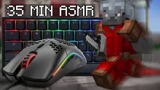 [35 Minutes] Keyboard + Mouse Clicky ASMR Sounds | Hypixel bedwars | Uncut