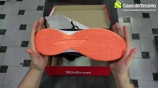 T&ecirc;nis Pro Open Azul com Laranja Wilson 