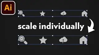 Scale Multiple Objects Individually (SOLVED!) | Adobe Illustrator