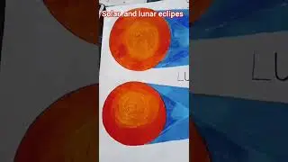 solar and lunar eclipes drawing #art #drawing