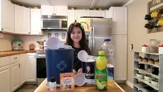 Making homemade playdough!