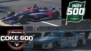 Indy 500/ Coke 600/ 60 Car Grid Practice For Tomorrow