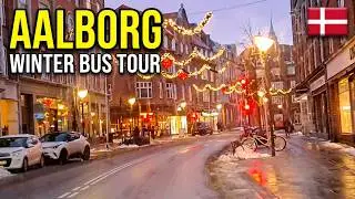 Cozy Winter Bus Tour in Aalborg, Denmark | City Views from the Heart of Scandinavia 🇩🇰