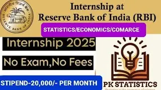 RBI SUMMER INTERNSHIP 2024 @RBI STATISTICS INTERNSHIP @RBI ECONOMICS INTERNSHIP @STATISTICS INTERN