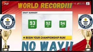 *WORLD RECORD* 93!! Overall DRAFT CHAMPIONS MADDEN 20