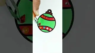 Christmas Ball colouring with the glitter #christmas #ball #coloring #shortsvideo