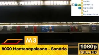 🚇 8030 sulla linea 🟡 M3 tra MONTENAPOLEONE e SONDRIO e 8040 SCUOLA GUIDA