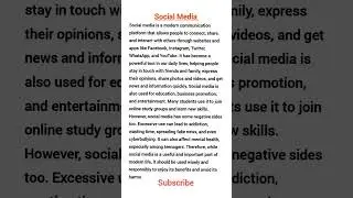Social Media Paragraph, #paragraph