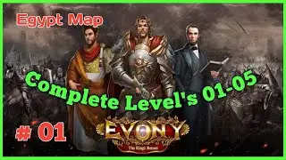 EVONY: The Kings Return - All Levels (1 - 5 ) Puzzles SOLUTIONS Egypt Map Gameplay by @gamexguru_