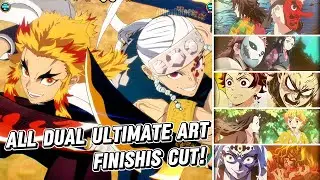 All Dual Team Ultimate  Art | Finishing Cut Animation | Demon Slayer Hinokami Chronicles 2