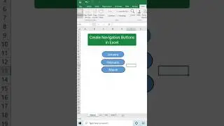 Create Button in Excel | Navigation Buttons | Hyperlink