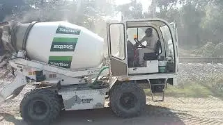 schwing stetter slm 4300 bs 4 aggregate loading 👍