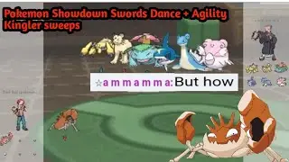 Pokemon Showdown Swords Dance + Agility Kingler sweeps