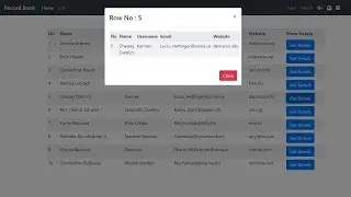 How to Show Row Data in ModelBox in ReactJS | How to show Single record in Model Box