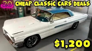 20 BEST CHEAP CLASSIC CAR FINDS! Cheap Old Cars Sale - Ad Link in Video Description on...