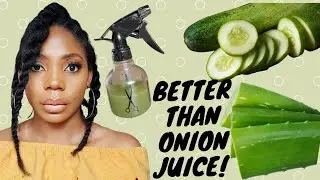 DIY Cucumber & Aloe Vera natural hair spray bottle mix |  4 ways to do it