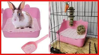 Quality product -  Hamiledyi Rabbit Litter Box, Plastic Rectangular Cage Toilet, Bunny Potty Trainer