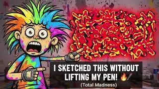 I SKETCHED THIS WITHOUT LIFTING MY PEN! 🖊️🔥 (Total Madness)