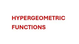 HYPERGEOMETRIC FUNCTIONS ( RESULTS AND THEOREM)#maths#net# important #engineering #msc #phd #exam