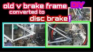 DIY MOUNTAIN BIKE DISC BRAKE CONVERTION | V BRAKE TO DISC BRAKE MTB MOUNT