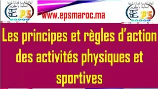 Les principes et les règles d'action des APSA www.epsmaroc.ma