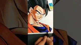 Mystic Gohan Drawing 🥵🔥 #shorts #satisfying #viral