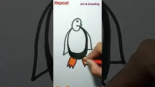 🐧 Draw a Realistic PENGUIN: Pencil Shading Tutorial for Feathers, Contrast, and Form #easydrawing