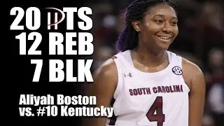 South Carolina's Aliyah Boston Balls Out w/ Double Double vs #10 Kentucky | Full Highlights| 1/10/20