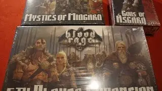 Blood Rage Expansions  Deutsch - 5 Player - Mystics of Midgard - Gods of Asgard - Unboxing