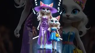 Mother And Daughter Cat Modeling Together | #mrh_rasel #ModelingCat #Mother&daughter #shorts #viral