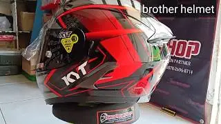pasang spoiler vendetta 2 model pista di helm kyt falcon ARMOUR black red