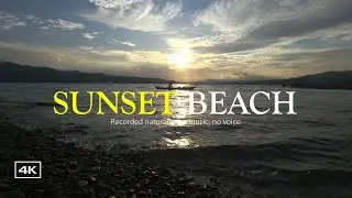 4K 30 Minutes Sunset Beach ASMR 4K | No Music, Calm Ocean Sounds for Deep Relaxation | Natsepa Beach