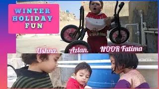 Winter School Holidays Fun |Azlan |Noor Fatima | Ushna | Kidstvno1 I Daily kids vlog