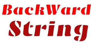 8.01 Backward String | Starting Out With Java