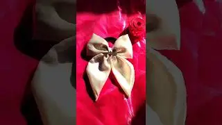 Elegant Satin Bow Hair Accessory | Handmade & Stylish✨🩷 #love #handmadeseller #diy#handmade#trending