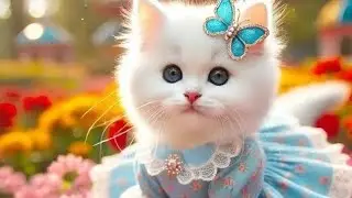 Adorable Kitten Hugging Her Teddy Bear | Cute Baby Cat in Pink Outfit