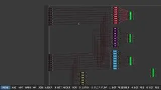 Digital Logic Sim. BUILDING A COMPUTER ( part 7 ) How to Build an 8-bit Logic engine. Not-OR-AND-XOR