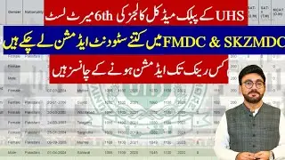 UHS 6th Merit List Closing Merit | Expected Final Rank for Govt Medical Colleges