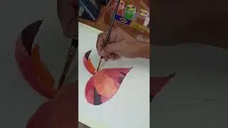 Painting leave - poster colors #shortvideo #viral #viralvideo