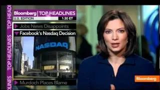 Jobs News Disappoints, Facebook on Nasdaq