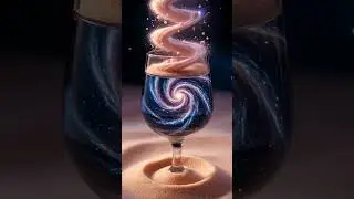 🌅 Inside the Glass: Morning Galaxy Sand &ndash; Dreamy Pastel Spiral Particles #ai  #aiart